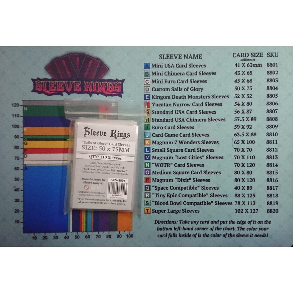 Board Games Sleeves Sleeve Kings "Sails of Glory* Card Sleeves (50x75mm)