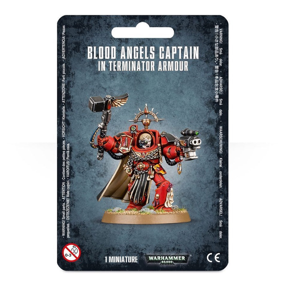 Warhammer 40K Adeptus Astartes Blood Angels Captain in Terminator Armour
