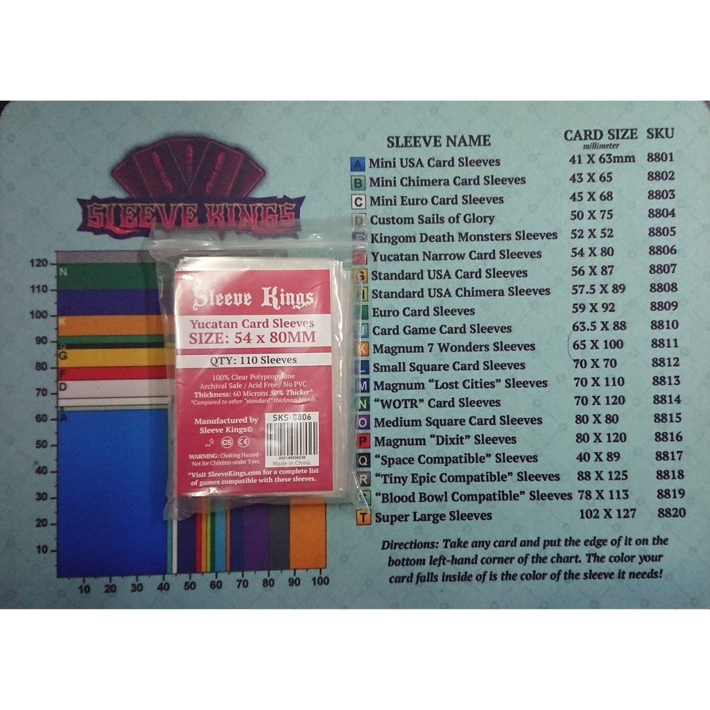 Board Games Sleeves Sleeve Kings Yucatan Card Sleeves (54x80mm)