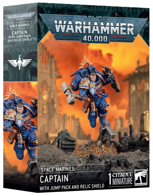 Warhammer 40k S/M: CAPTAIN W/JUMP PACK & RELIC SHIELD