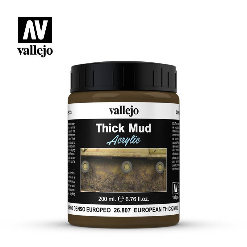Vallejo Diorama Effects Thick Mud Acrylic 26.807 European Thick Mud 200ml