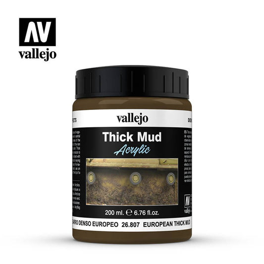 Vallejo Diorama Effects Thick Mud Acrylic 26.807 European Thick Mud 200ml