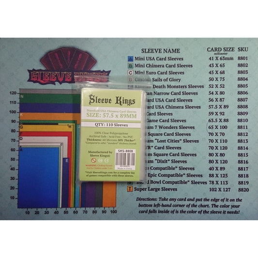 Board Games Sleeves Sleeve Kings Standard USA Chimera Card Sleeves (57.5x89mm)