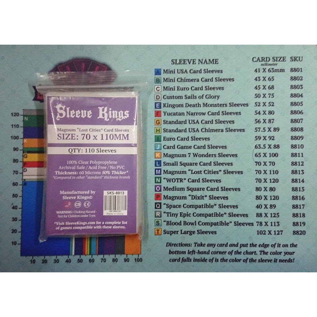 Board Games Sleeves Sleeve Kings Magnum "Lost Cities" Card Sleeves (70x110mm)