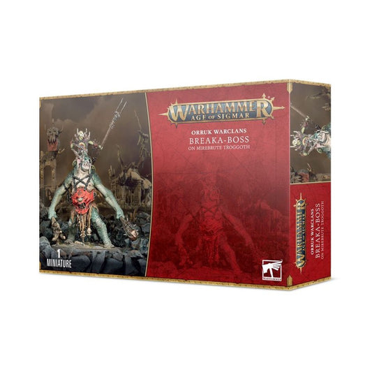 Warhammer AOS Orruk Warclans Breaka-Boss on Mirebrute Troggoth