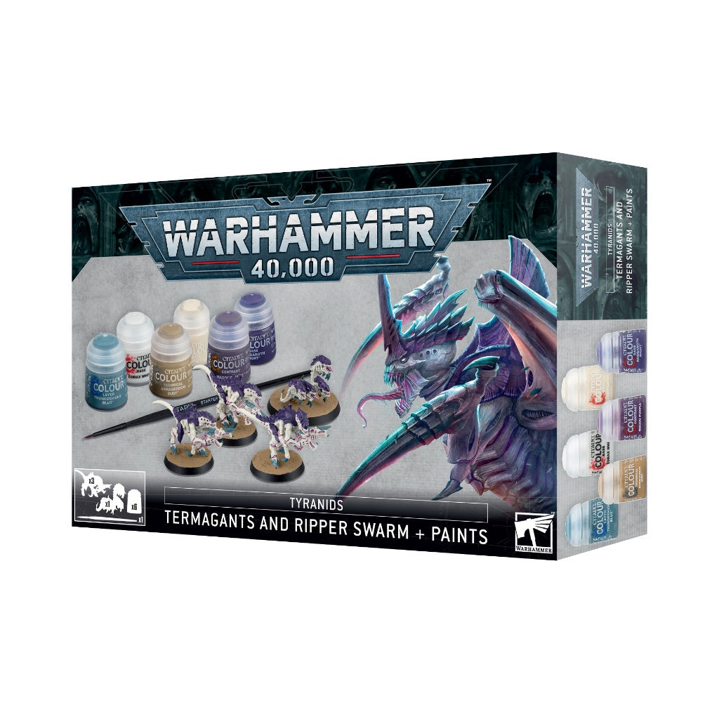 Warhammer 40k Tyranids: Termagants and Ripper Swarm + Paints Set