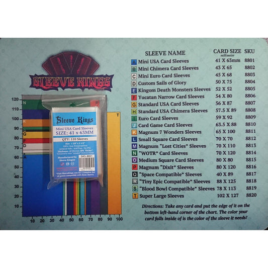 Board Games Sleeves Sleeve Kings Mini USA Card Sleeves (41x63mm)
