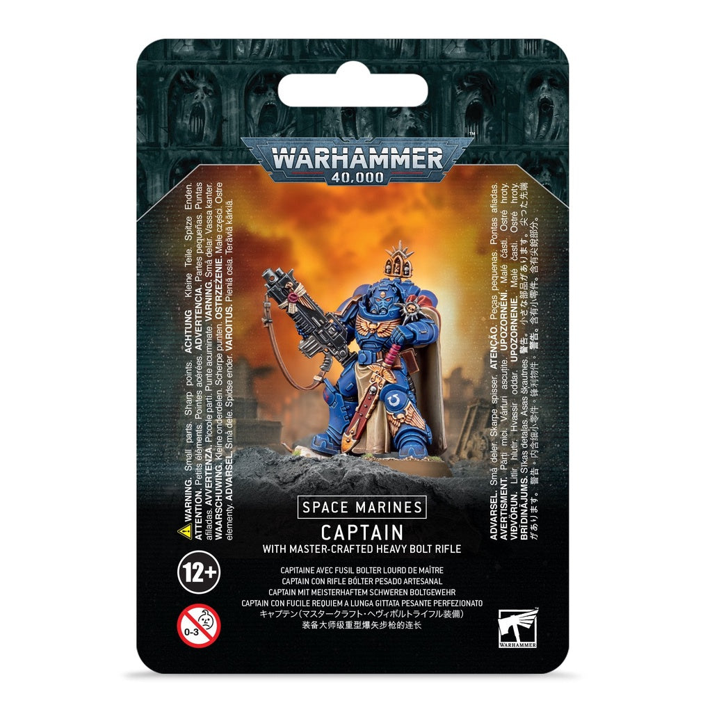 Warhammer 40K Adeptus Astartes Space Marines Captain with Master-Crafted Heavy Bolt Rifle