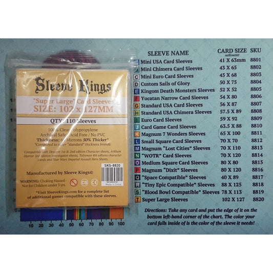 Board Games Sleeves Sleeve Kings "Super Large" Sleeves (102x127mm)