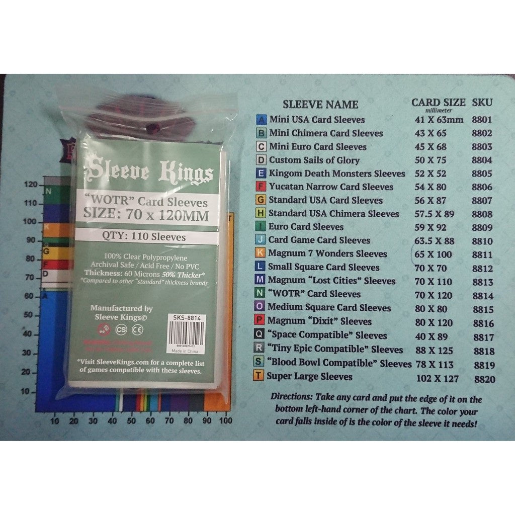 Board Games Sleeves Sleeve Kings "WOTR-Tarot" Card Sleeves (70x120mm)
