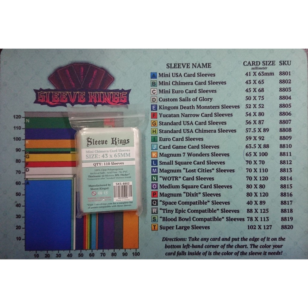 Board Games Sleeves Sleeve Kings Mini Chimera Card Sleeves (43x65mm)