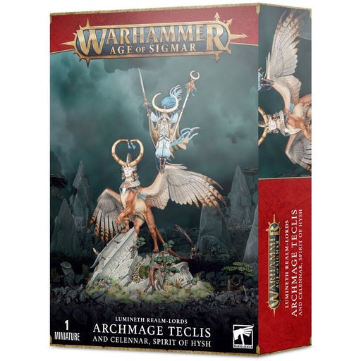 Warhammer AOS Lumineth Realm-lords Archmage Teclis and Celennar, Spirit of Hysh