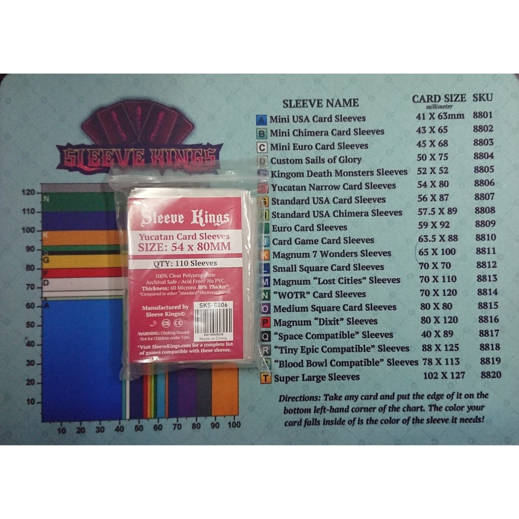 Board Games Sleeves Sleeve Kings Yucatan Card Sleeves (54x80mm)